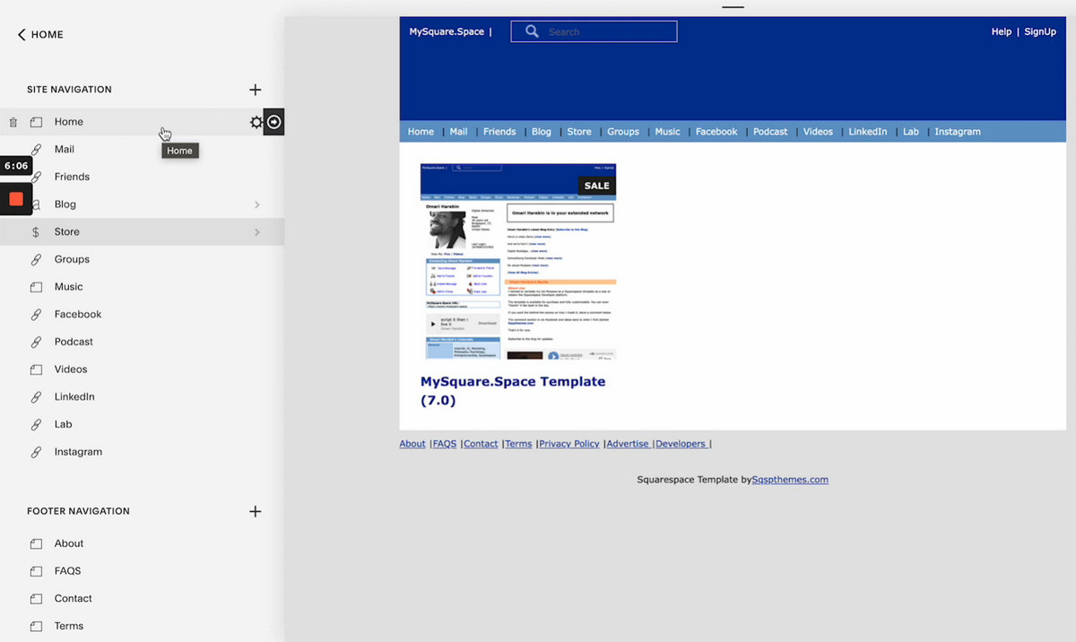 Squarespace developer mode